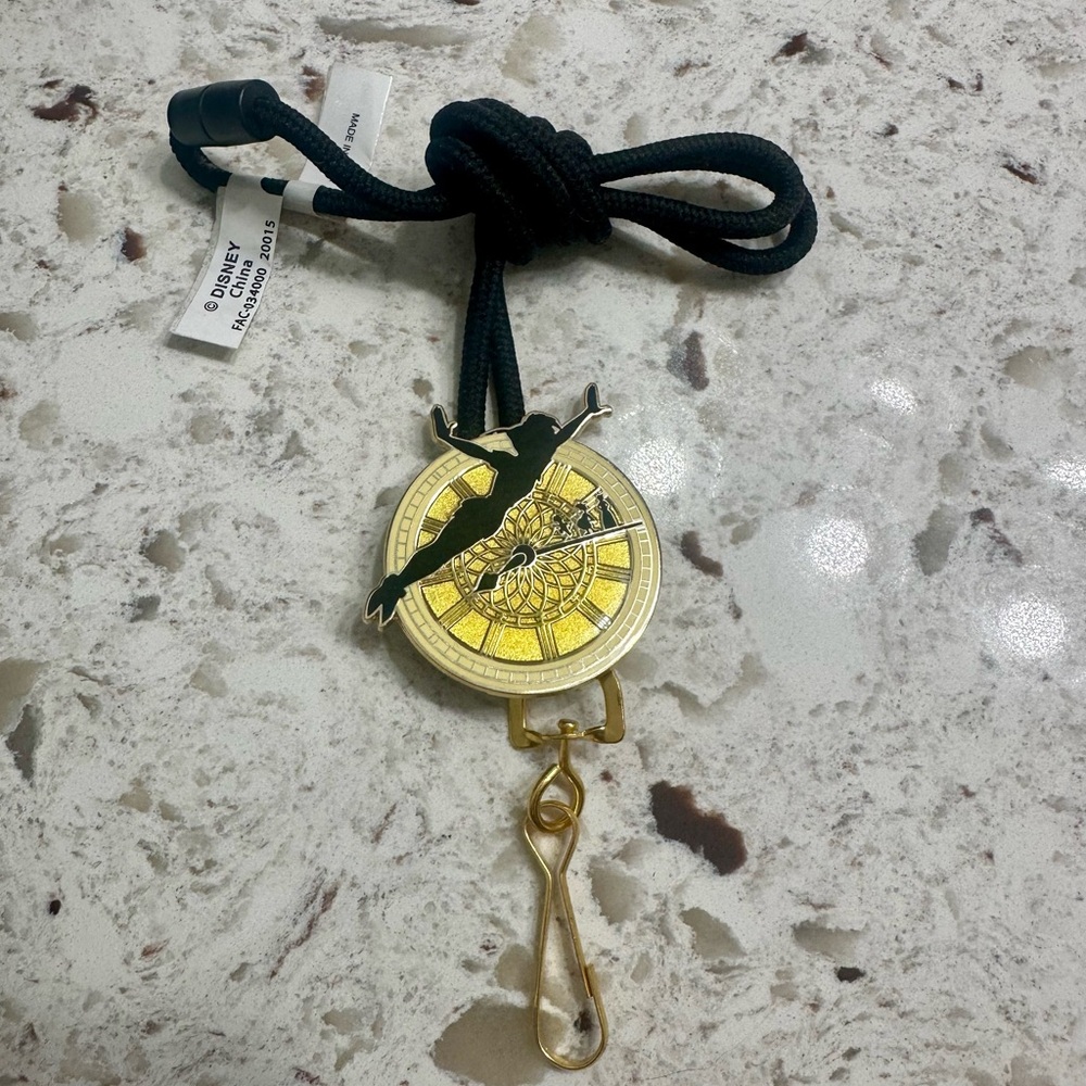 Peter Pan Cast Member exclusive ID Badge clip